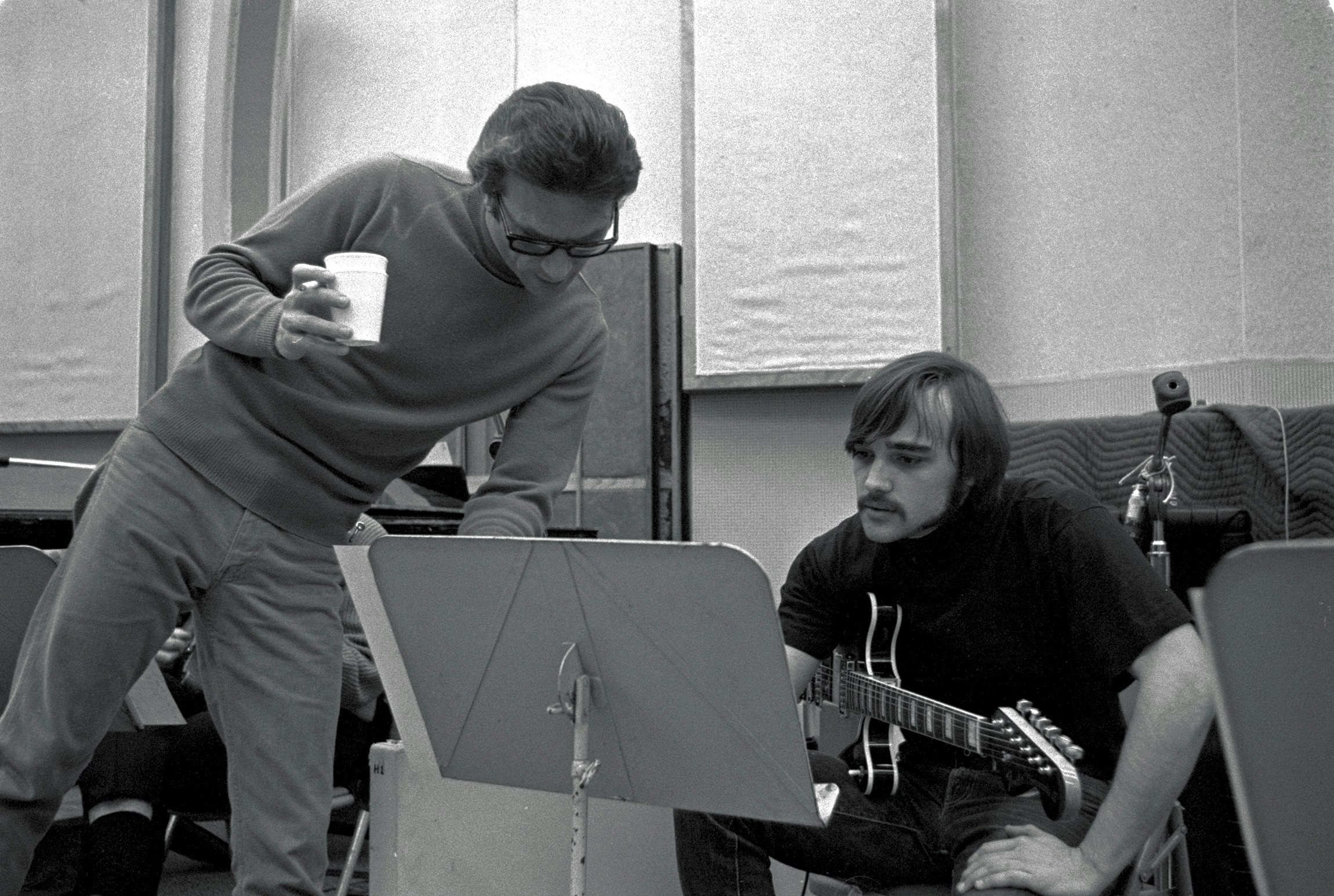 David Axelrod with guitarist Pete Wyant. Photo courtesy of Capitol Records.